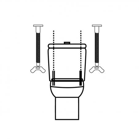 Portarrollos Papel Higienico Vertical Para Baño, Rollos De Reserva,  18x16x61cm.