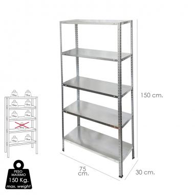 Estanteria Acero Galvanizado con 5...