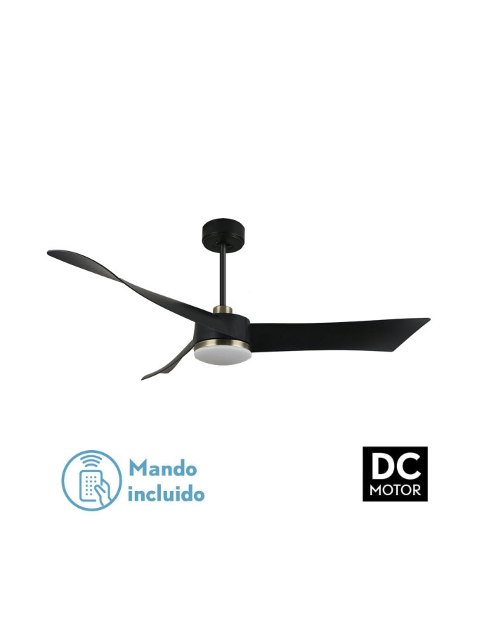 Ventilador Dc Tempel 26w Negro/cuero...