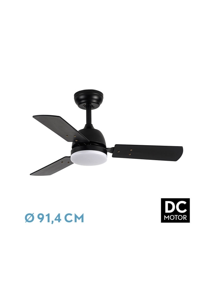 Ventilad Dc Portico 20w Negro 3aspas...