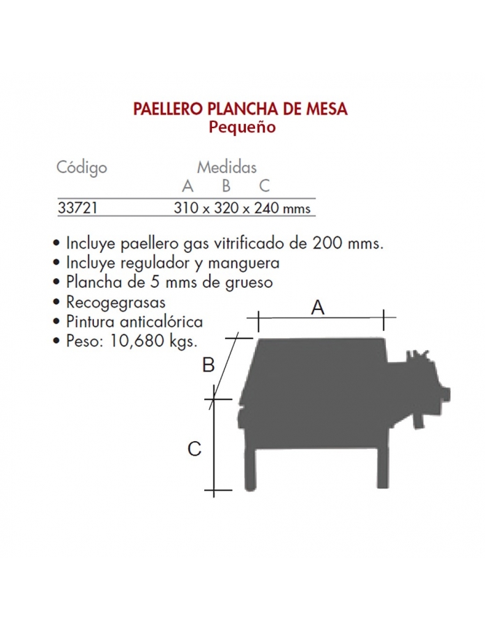 Plancha paellero gas... 2