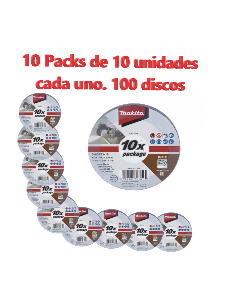 Discos de corte de acero inox....