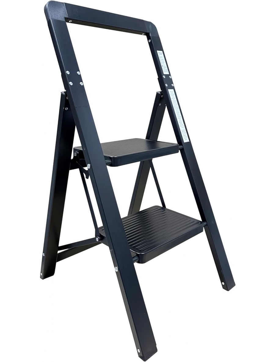 Escalera Plegable Negra, Taburete...
