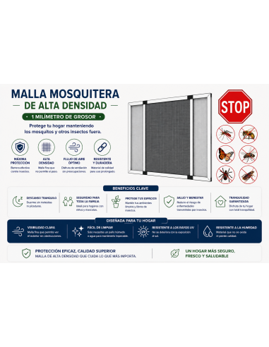 Mosquitera adaptable de aluminio...