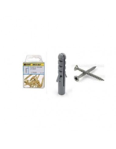 Brico-self Taco Nº 6+Tornillo Cabeza Plana Zincado 4