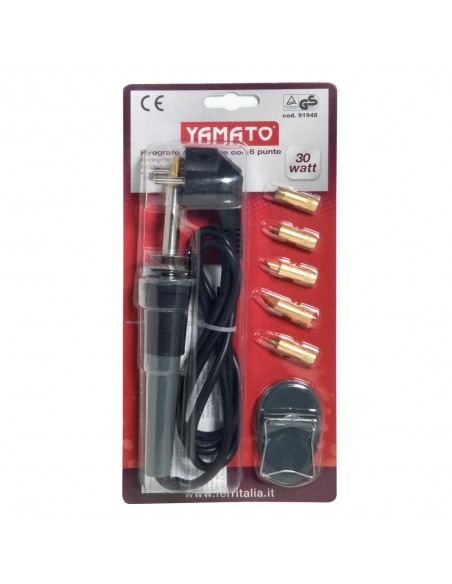 Soldador Yamato 30 W.+ 6 Puntas (Graba)