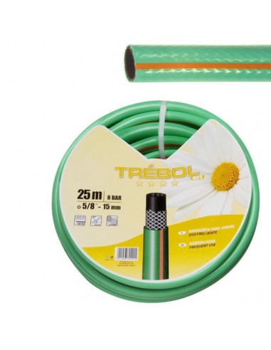 Tubo Verde Trebol Trenzado. 15mm rollo 50 metros
