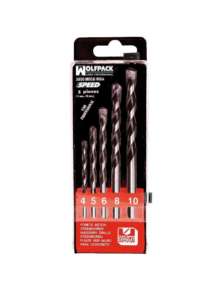 Estuche Brocas Widia Profesional Wolfpack Speed 5 Piezas