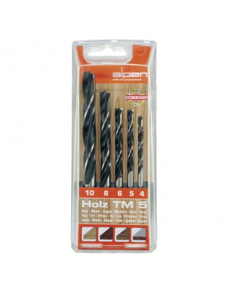 Estuche Brocas Alpen Madera   5 Piezas