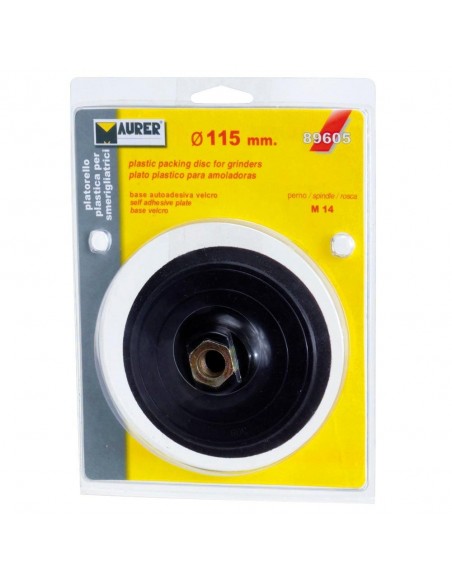 Plato Maurer Velcro 115 mm. Para amoladora
