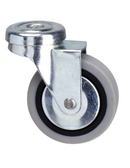 Rueda Goma Gris Pasante   60mm 2