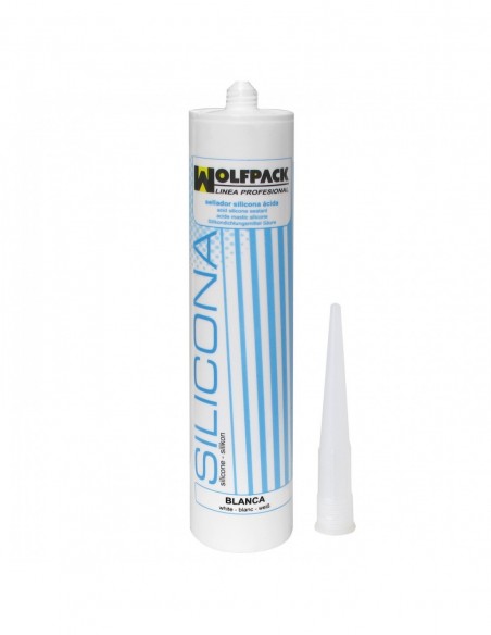 Silicona Wolfpack Acida Blanca 280cc 2
