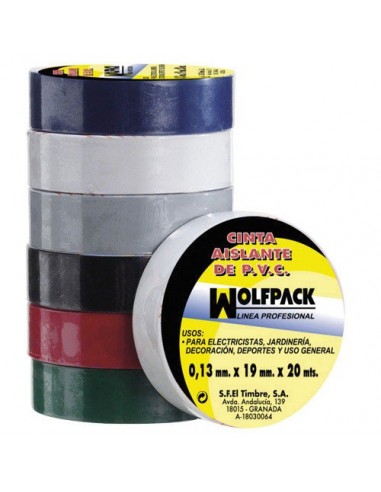 Cinta Aislante Wolfpack   20x19 Blanca