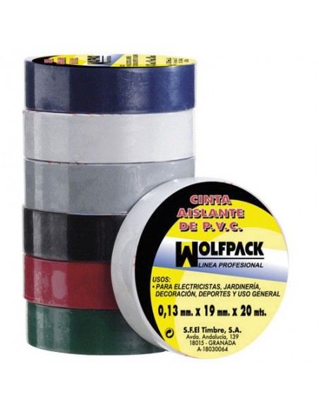 Cinta Aislante Wolfpack   20x19 Verde