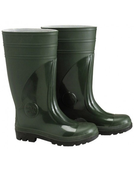 Botas Goma Altas Verdes Seguridad Nº 40 (Par)