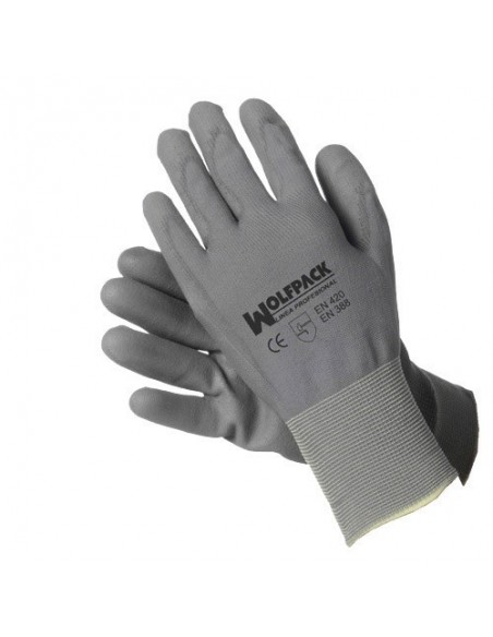 Guante Wolfpack Poliuretano Seattle con Colgador 10" (Par) 2