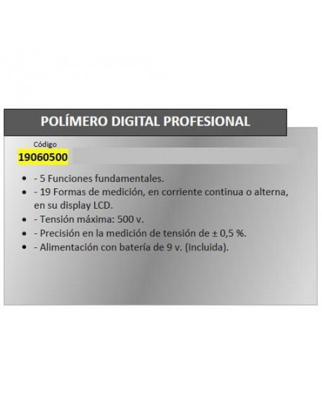 Polimetro Digital Maurer Profesional - BigMat