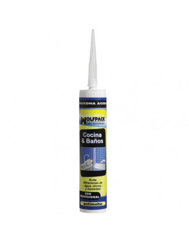 Silicona Wolfpack Acido Cocina/baño Transparente 280