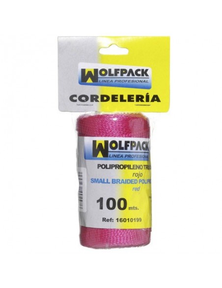 Cuerda Trencilla Polipropileno roja (Bobina 100 metros)