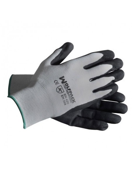 Guante Wolfpack Nitrilo Glovex Transpirable   8" (Par)