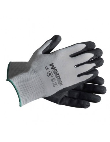 Guante Wolfpack Nitrilo Glovex Transpirable 9" (Par)
