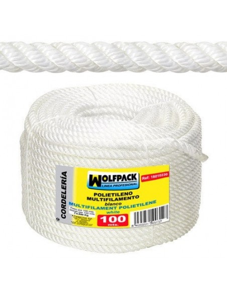 Cuerda Polipropileno Multifilamento (Rollo 100mt)    6mm. 2