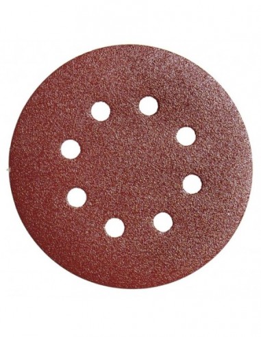 Lija Recambio Velcro 125ø  LRO 450 Con Agujeros. Grano 120. 10 piezas