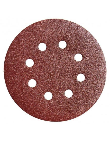 Lija Recambio Velcro 125ø  LRO 450 Con Agujeros. Grano 120. 10 piezas
