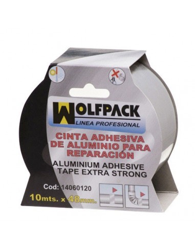 Cinta Adhesiva Aluminio Wolfpack 48mmx10m