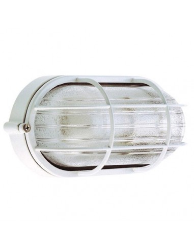 Plafón Papillon Industrial Oval Blanco