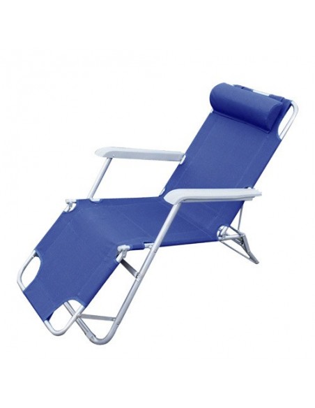 Tumbona Playa Metal Reclina Riviera Azul