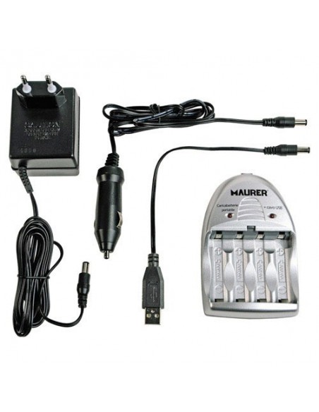 Cargador Pilas Maurer Casa / Coche Lr6 Y Lr3