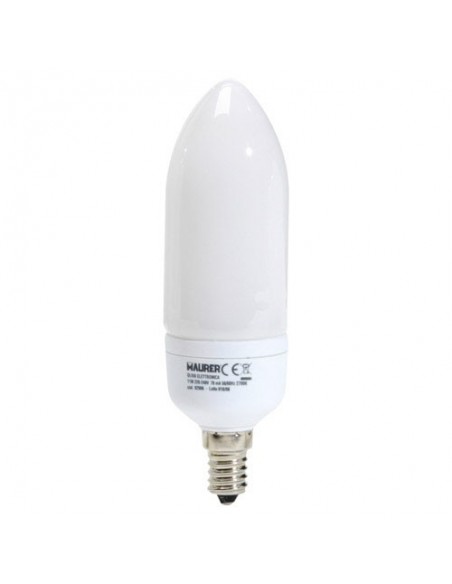 Bombilla Ahorro Vela E14 11w55W Luz Cálida