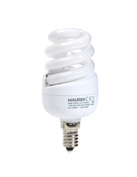 Bombilla Ahorro Miniespiral E14 11w55w Luz Cálida