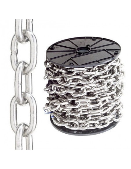 Cadena En Rollo Zincada  4 mm.(Rollo 84 metros) 2