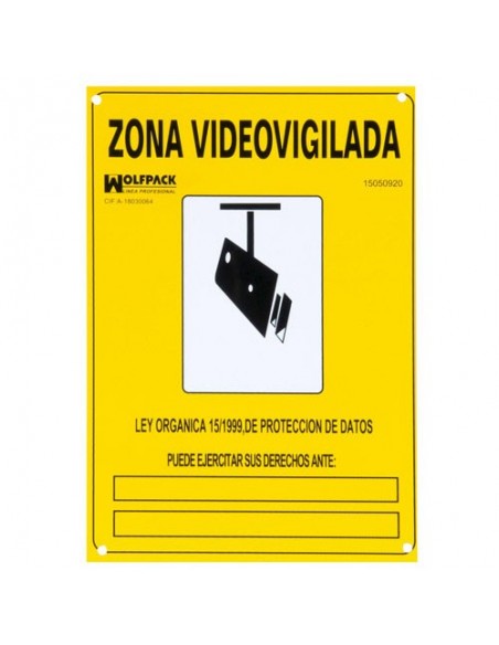 Cartel Zona Videovigilada 30x21