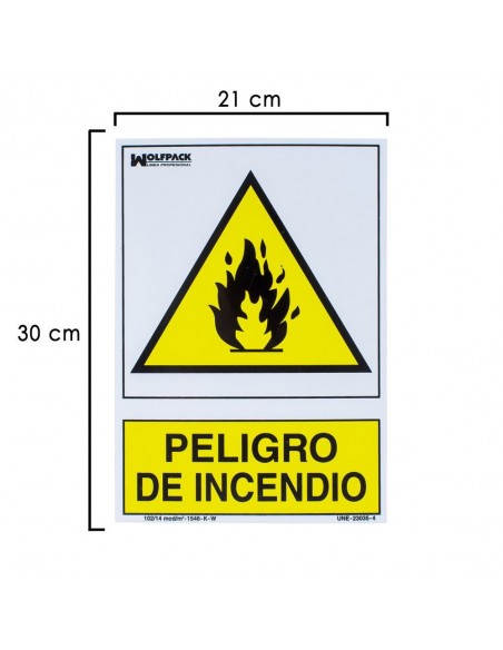 Cartel Peligro De Incendio 30x21 2