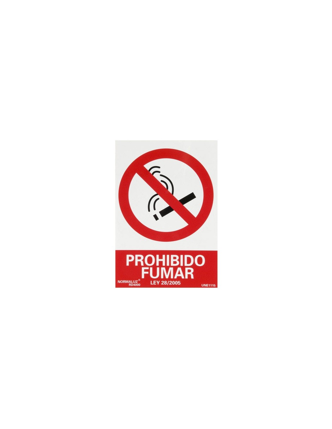 Comprar Cartel Prohibido Fumar 30x21