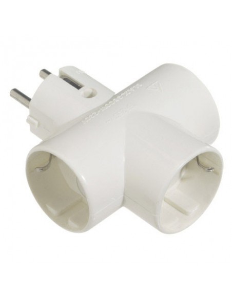 Adaptador Triple Schuko 16a 250v
