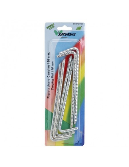 Piqueta Acero Camping 200mm (Bl. 6 Pzs)