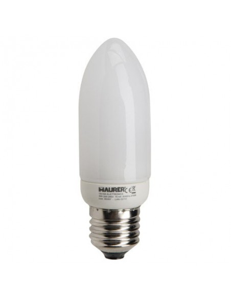 Bombilla Ahorro Vela E27 9w45w Luz Calida