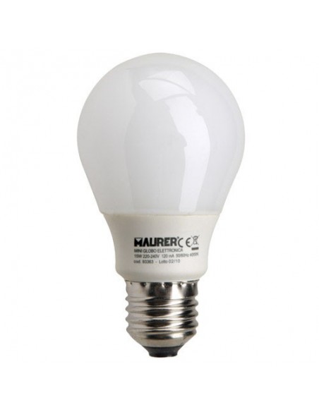 Bombilla Ahorro Globo E27 15w75w Luz Cálida