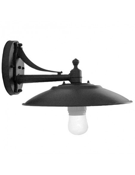 Farol Jardín Papillon Soporte Alto Plano Negro