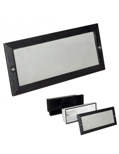 Plafón Papillon Empotrar Rectangular Negro