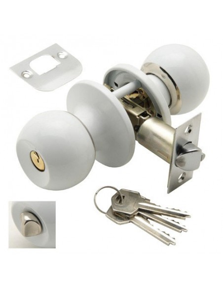 Pomo Wolfpack Con Llave Con Condena Blanco Para Entrada