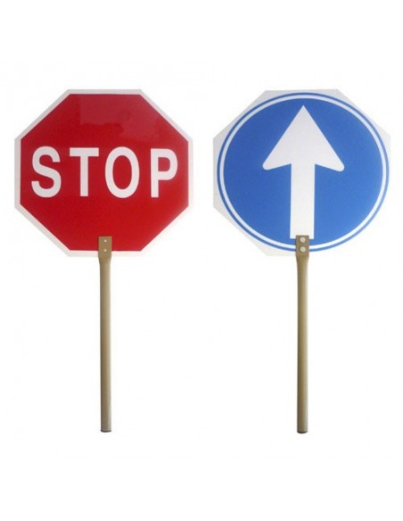 Cartel Paletina Obra Stop-Avance 30x30