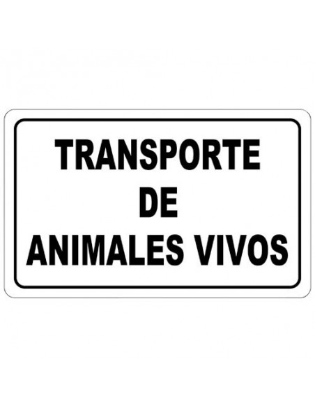 Cartel Transporte Animales Vivos 30x21