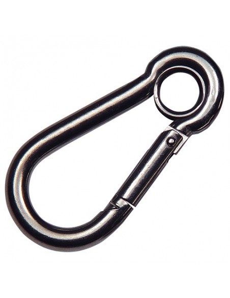Mosqueton Bombero Inoxidable Con Ojo. 80 mm. Uso domestico