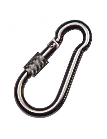 Mosqueton Bombero Inoxidable Con Seguro   60x6 Uso domestico
