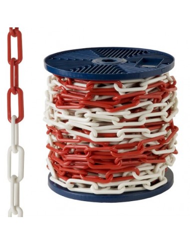 Cadena Plastico Bicolor   6mm  Rollo 25 metros